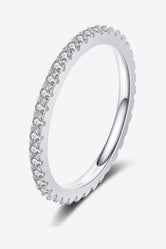 Curious Time 925 Sterling Silver Moissanite Ring Silver 9dc788bcf5794375bc1b3a0a2004b896-Max Glownestbest
