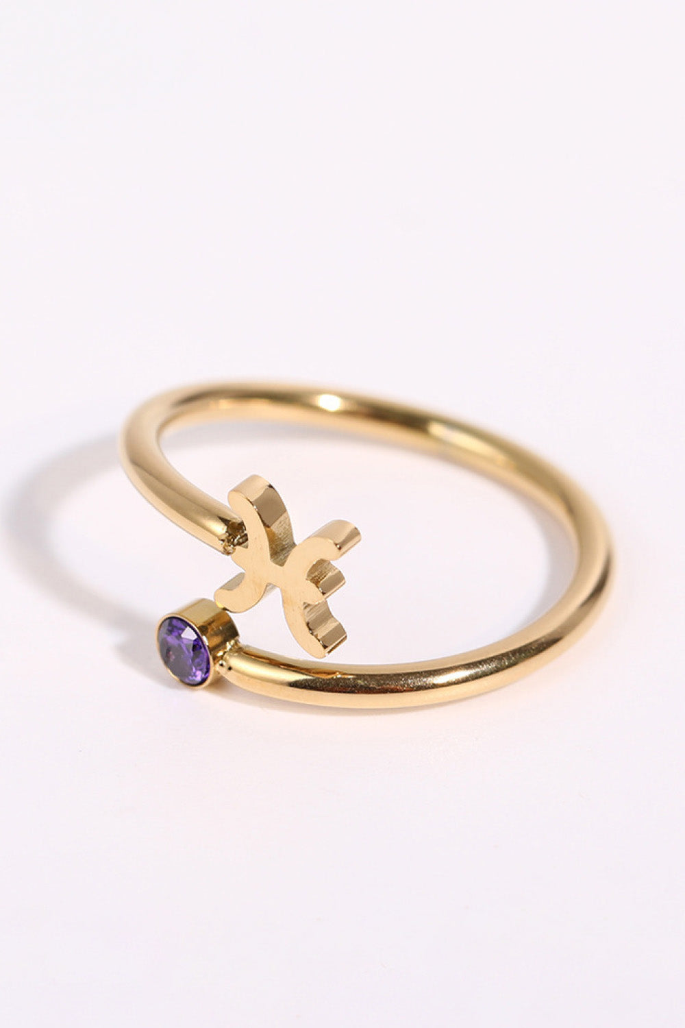 Constellation Stainless Steel Bypass Ring Pisces One Size 9dd40f2f265a47398f08e76767f77c46-Max Trendsi