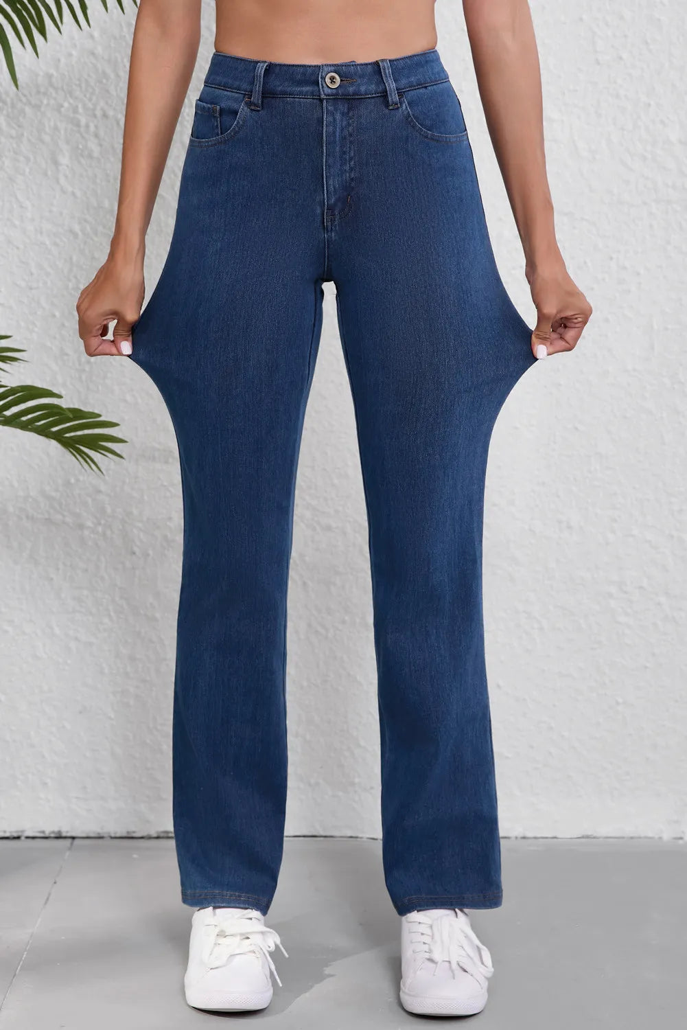 Straight Jeans with Pockets 9e5ef3ec-0e62-4a3c-9984-c6151c44a431-Max Trendsi