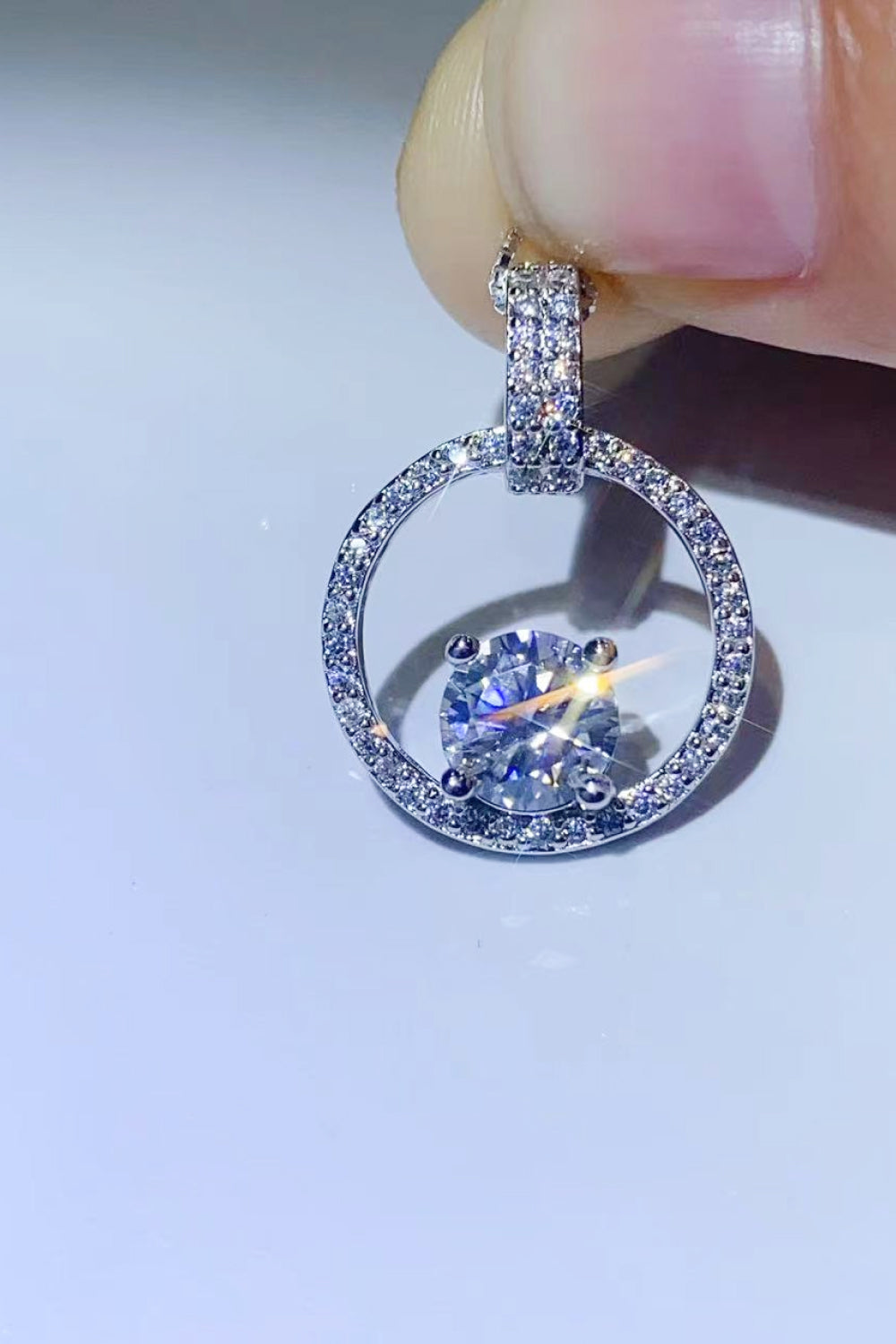 1 Carat Moissanite 925 Sterling Silver Necklace 9f4cab492b4340528a31c69002c27ca3-Max Trendsi
