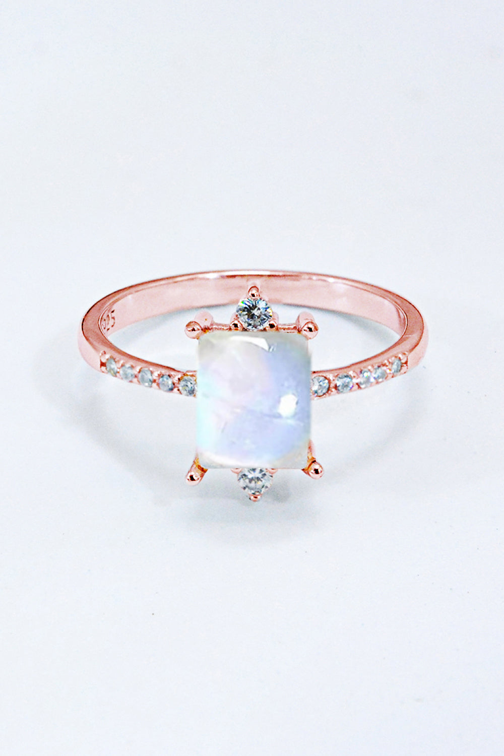 925 Sterling Silver Square Moonstone Ring Rose Gold 9f7de684ab124f83b899f6b8f6a83a33-Max Trendsi