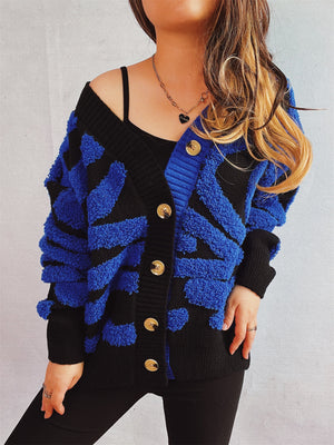 Contrast Button Up Long Sleeve Cardigan 9f852da9-ddda-425a-8fde-6f3c8a29ef7b-Max Glownestbest