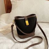 PU Leather Bucket Crossbody Bag Black One Size 9fbb7f88-cdb0-47d5-83da-360d03eab656-Max Trendsi