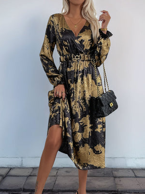 Perfee Printed Surplice Long Sleeve Midi Dress 9fc0eda2-e8c2-4f31-af76-2c9feade9b63-Max Glownestbest