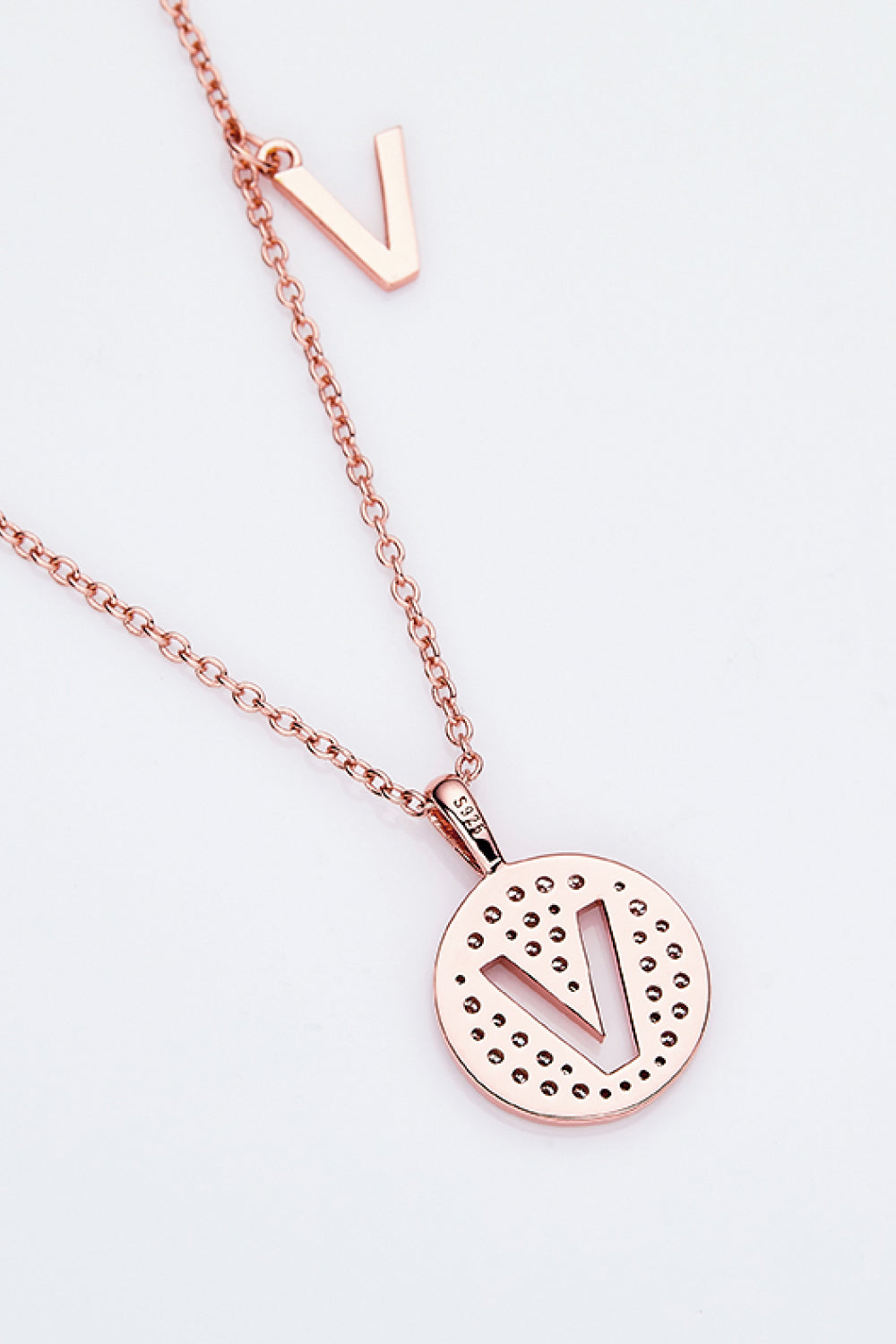 Moissanite U to Z Pendant Necklace 9fef716e0c9747de80b6a3b3599901dc-Max Trendsi