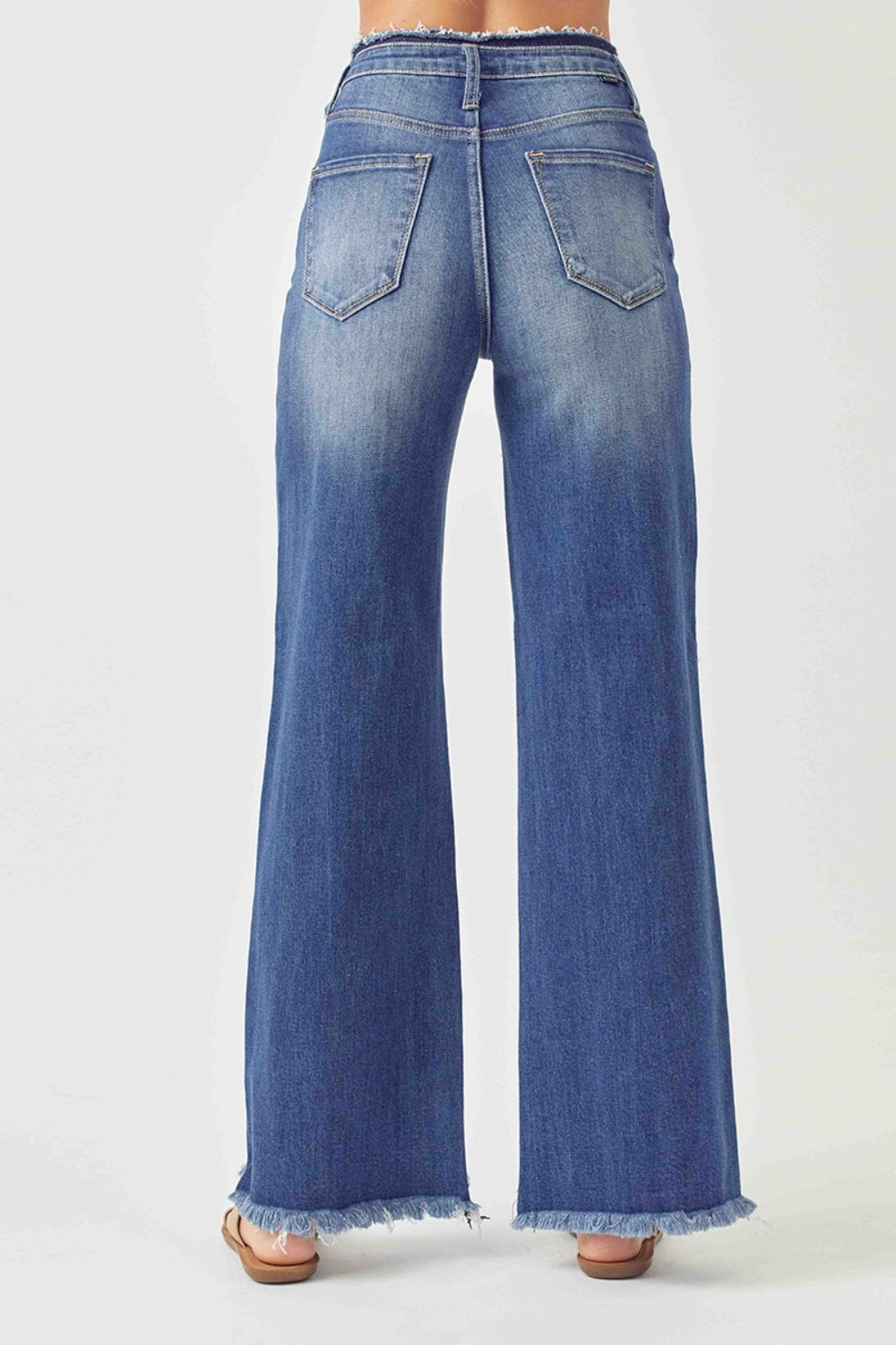RISEN High Waist Raw Hem Wide Leg Jeans a05dc3b2-b8bc-472b-8f26-18f58c86fccb-Max Trendsi