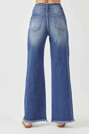 RISEN High Waist Raw Hem Wide Leg Jeans a05dc3b2-b8bc-472b-8f26-18f58c86fccb-Max Trendsi