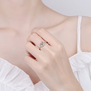 Moissanite Heart 925 Sterling Silver Ring a0733e11-c94a-4a20-bf16-ff29919ba8cd-Max Trendsi