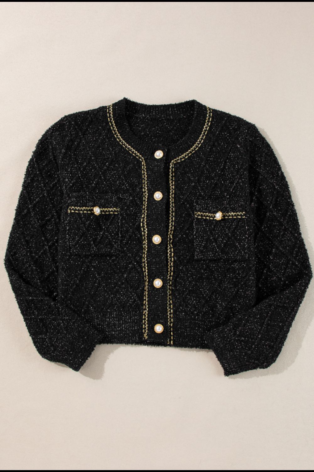 Round Neck Button Up Long Sleeve Cardigan a0ad35fc-3cff-4014-bc9c-49ba25882450-Max Glownestbest