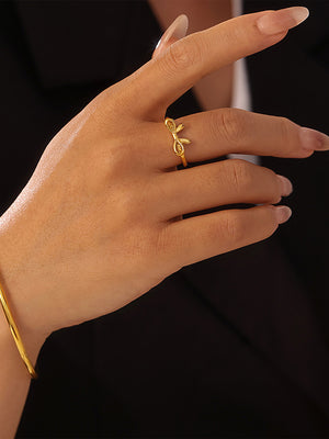 Stainless Steel Bow Ring a1cdc3bf-f8a6-4739-bfce-3eefe6764b71-Max Trendsi