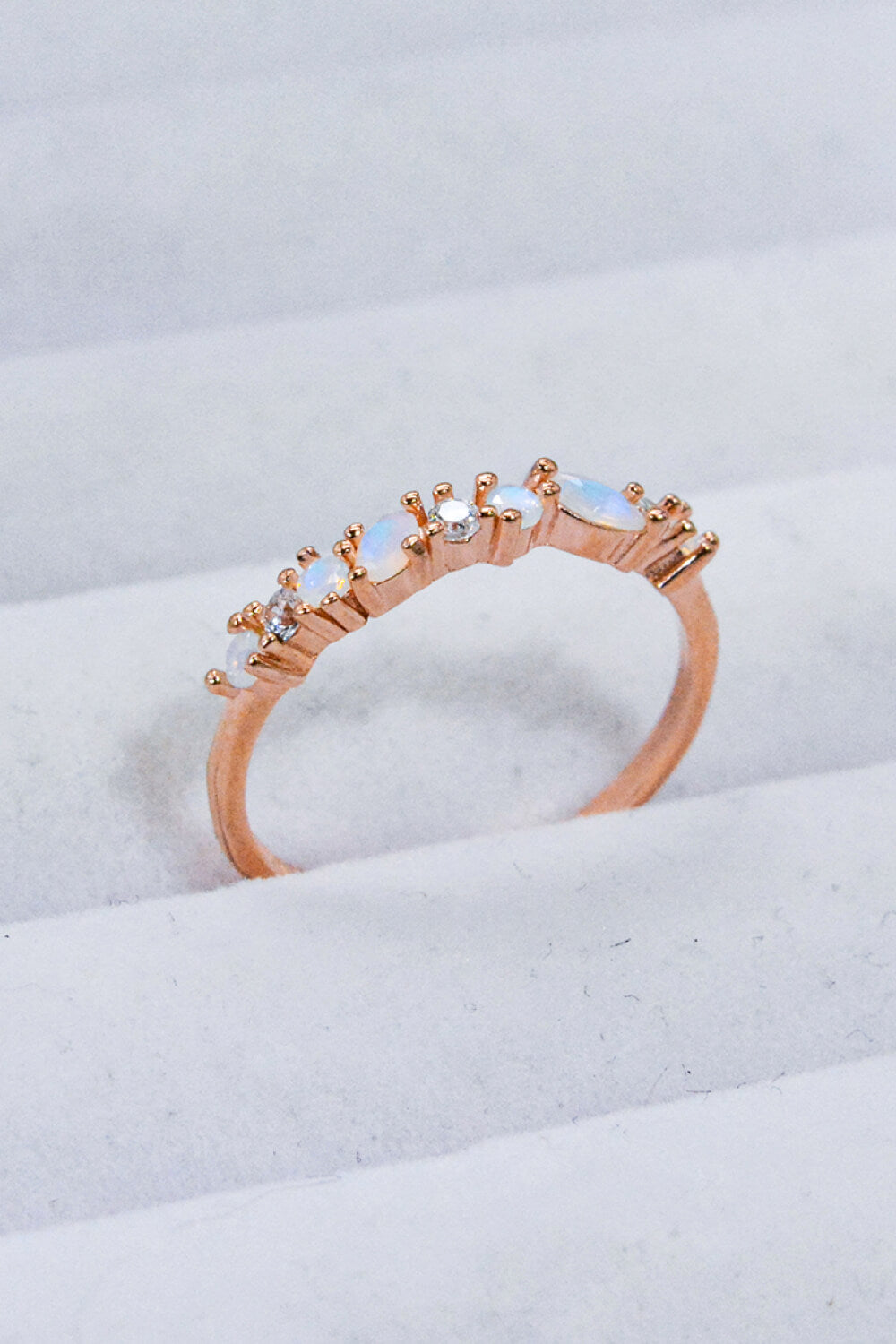 Moonstone and Zircon Decor Ring a219d837fa80484988946261f5115985-Max Trendsi