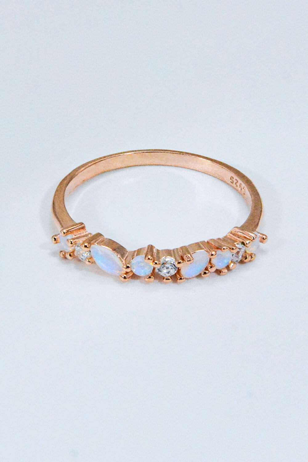 Moonstone and Zircon Decor Ring a2416d2967f3471998c16ab1992be5a1-Max Trendsi