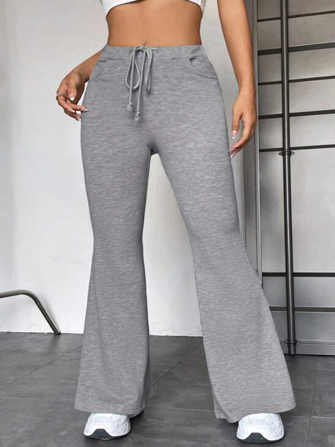 Drawstring Sweatpants with Pockets Heather Gray a33e6b5480c8422a9a7316103bb053b8-Max Trendsi
