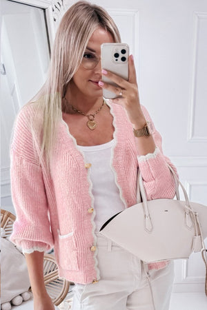 Contrast Trim V-Neck Long Sleeve Cardigan a3f4c3f3-75a6-4ea4-bd5d-f1825a38bd79-Max Glownestbest