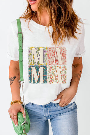 Glownestbest ® | MAMA Round Neck Short Sleeve T-Shirt a406cf0f-d30c-484d-a9c4-c79ef1877729-Max Glownestbest