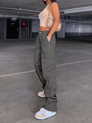 Straight Jeans with Pockets a4ae9570b5ba4d77ab601ba8fe39fe55-Max Trendsi