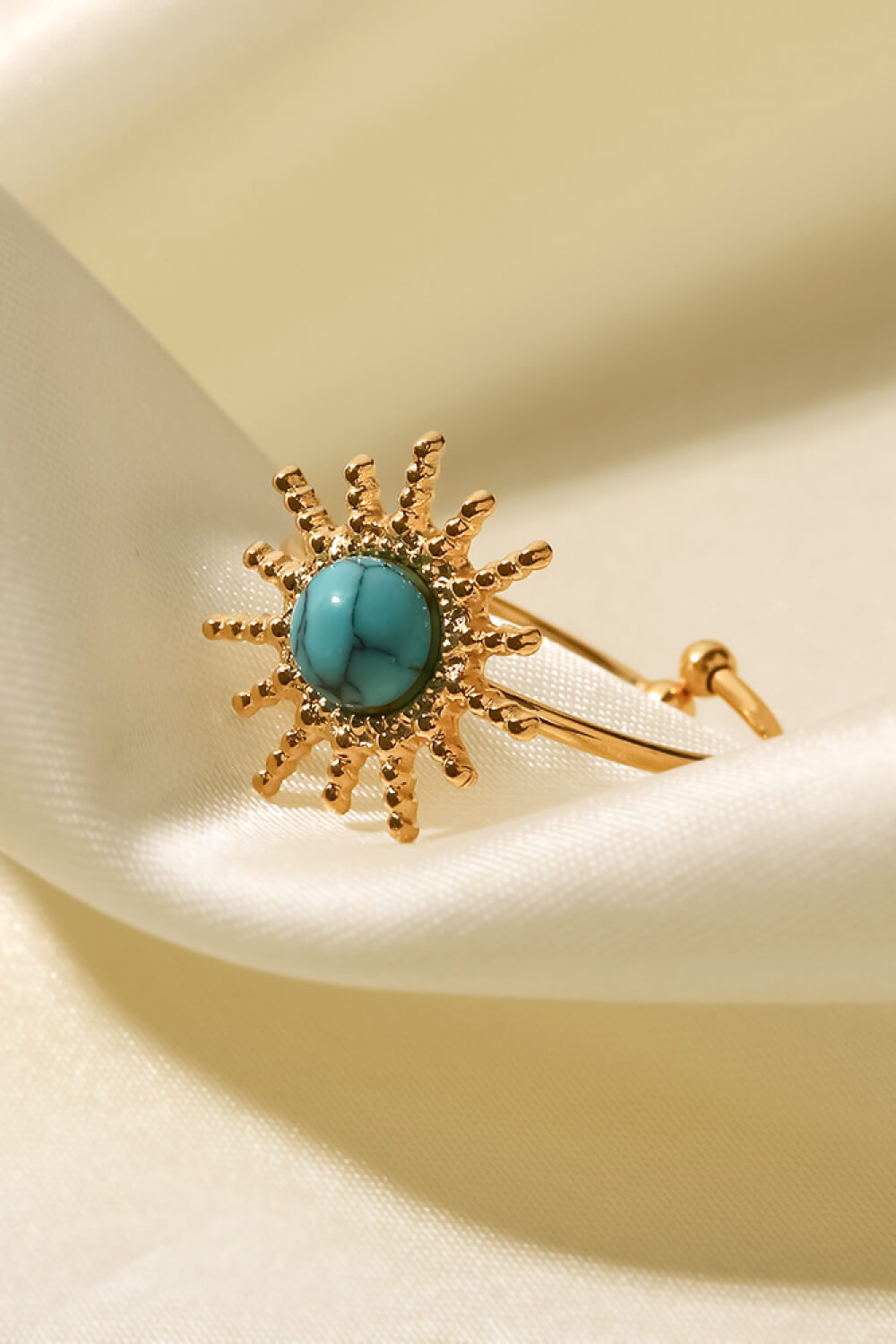 Natural Stone Sun Shape Open Ring a4c1df42d2be4f7da8a8df580791a0cd-Max Trendsi