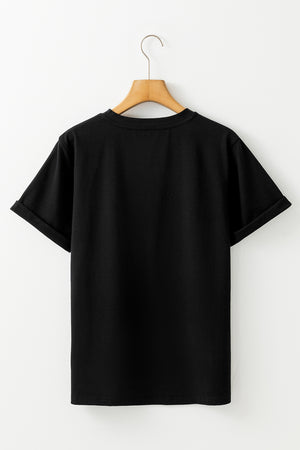 Glownestbest ® | Black Christmas Bowknot Graphic Crewneck T Shirt a4e9c66e5d493a7f Glownestbest