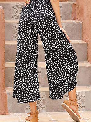 Perfee Slit Polka Dot Wide Leg Pants a58469f4-3d68-4fed-ac0f-27a3722f6ace-Max Trendsi