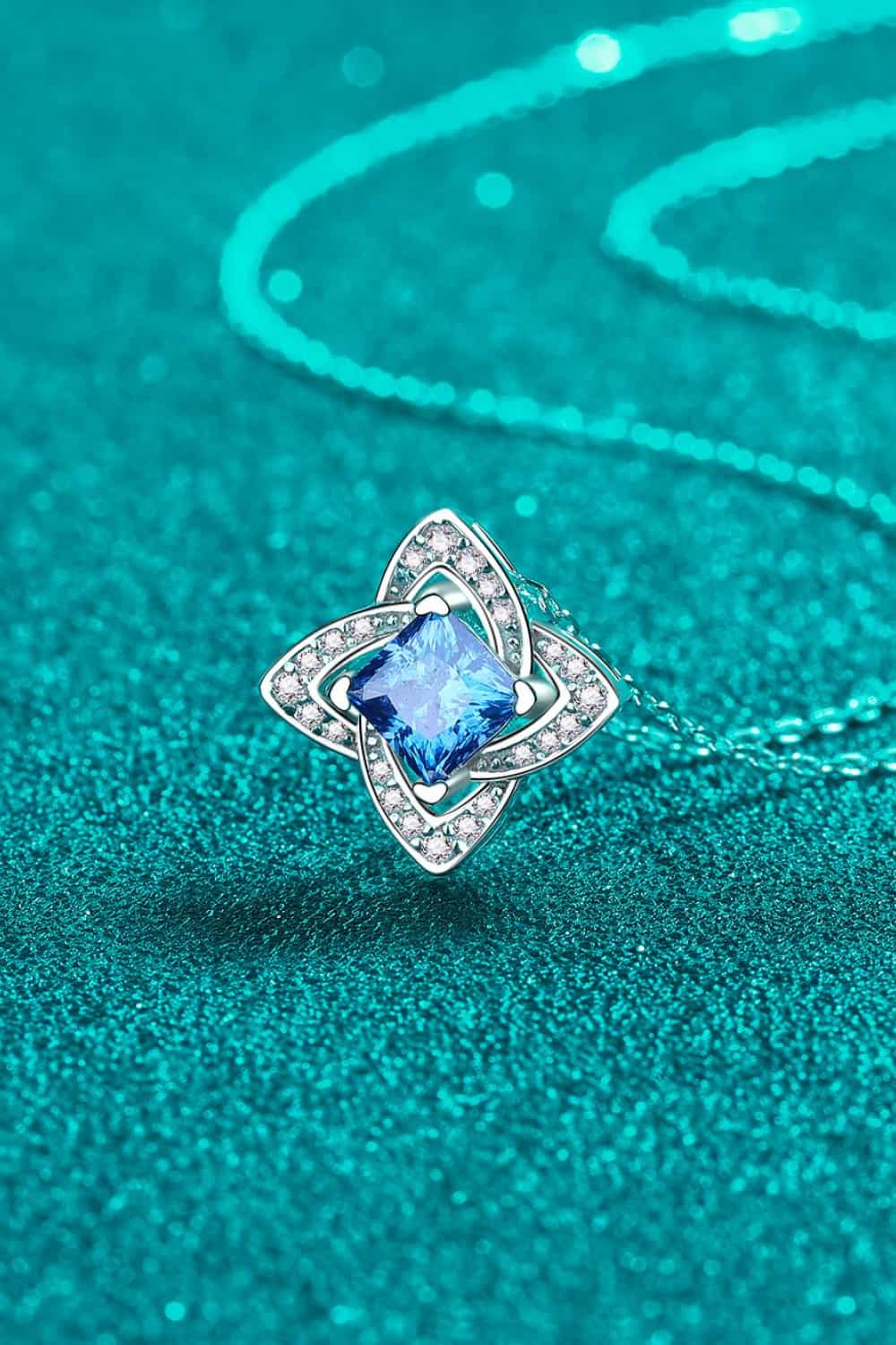 1 Carat Moissanite Floral Pendant Necklace a5df7132076c4910b23707942246dfb0-Max Trendsi