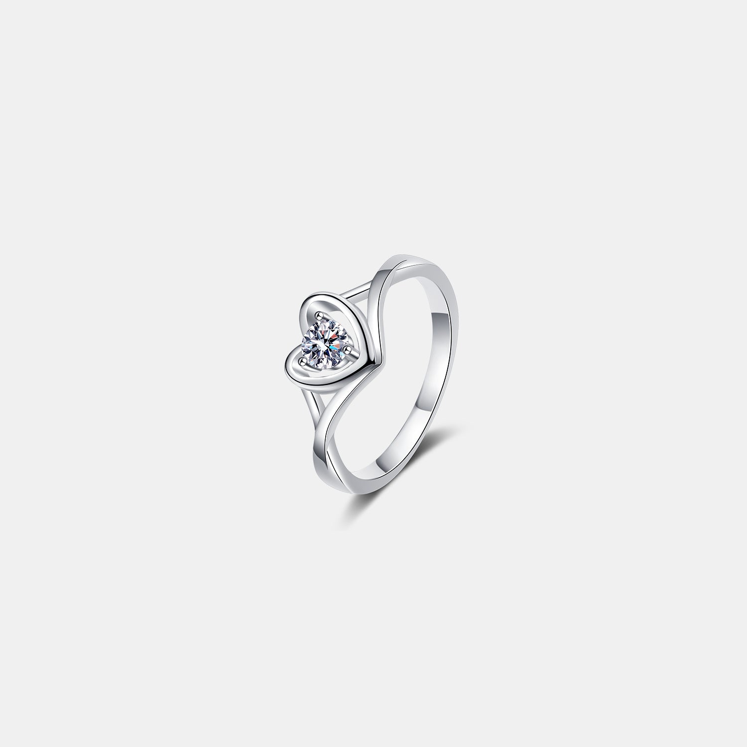 Moissanite Heart 925 Sterling Silver Ring Silver a7a8159b-6d83-4c24-99d2-1e52cfe05ab6-Max Trendsi