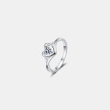 Moissanite Heart 925 Sterling Silver Ring Silver a7a8159b-6d83-4c24-99d2-1e52cfe05ab6-Max Trendsi