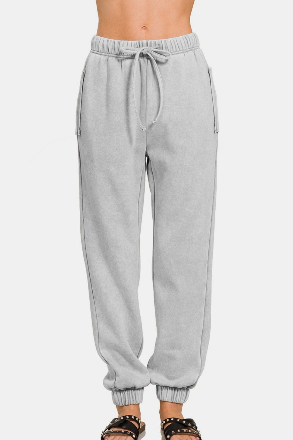 Zenana Full Size Acid Wash Fleece Drawstring Sweatpants with Pockets a7ba78a5-b86c-48c5-879b-5b1604c136e6-Max Trendsi
