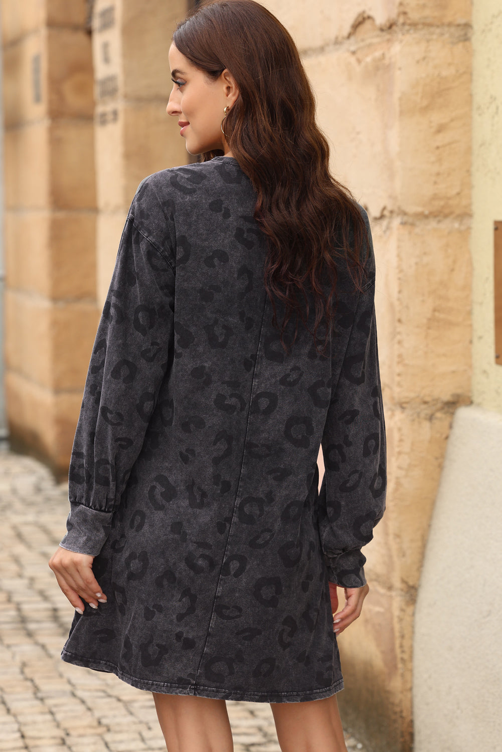 Leopard Round Neck Long Sleeve Dress a7cbd7ae-4712-4b50-8ed5-1f3fe65d2b4a-Max Glownestbest