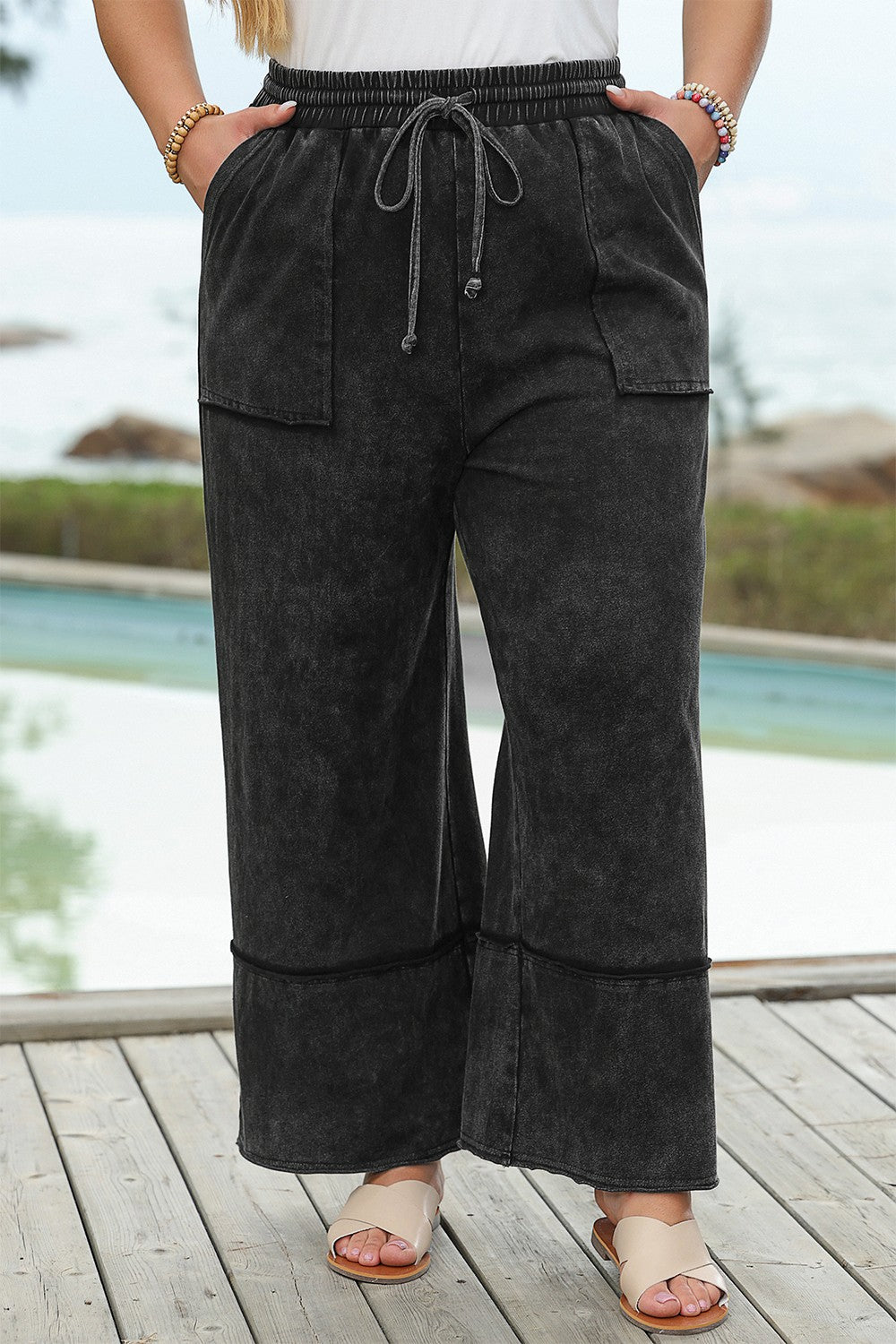 Plus Size Drawstring Wide Leg Pants a7d750b5-1862-4b0d-8cb7-fa6810e32c4c-Max Trendsi