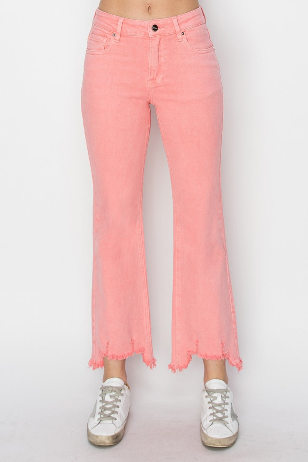RISEN Raw Hem Bootcut Jeans with Pockets a8e65894-3e45-4c0d-985d-3a0a2d3ff508-Max Trendsi