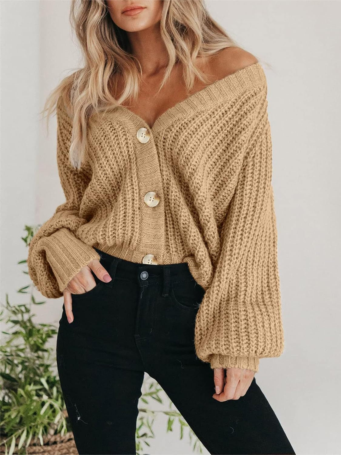 Glownestbest® | Button Up Long Sleeve Cardigan a93601f7-5d33-4108-aef4-1eea6830cde2-Max Glownestbest