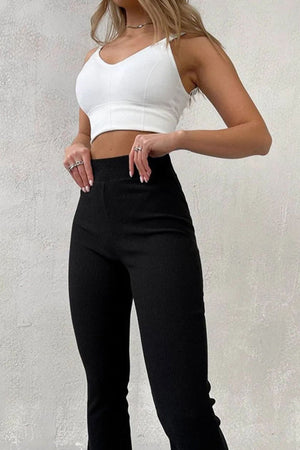 High Waist Flare Pants a93f7e9cdf2743b08e6868c687497336-Max Trendsi