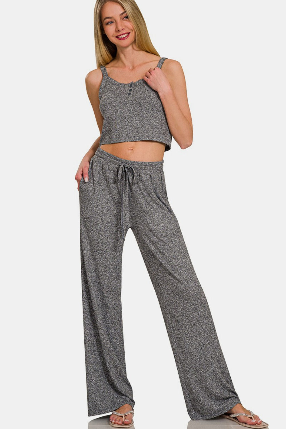 Zenana Drawstring Wide Leg Pants with Side Pockets a9af52f2-0d3a-48a6-83b3-39347a682b8c-Max Trendsi