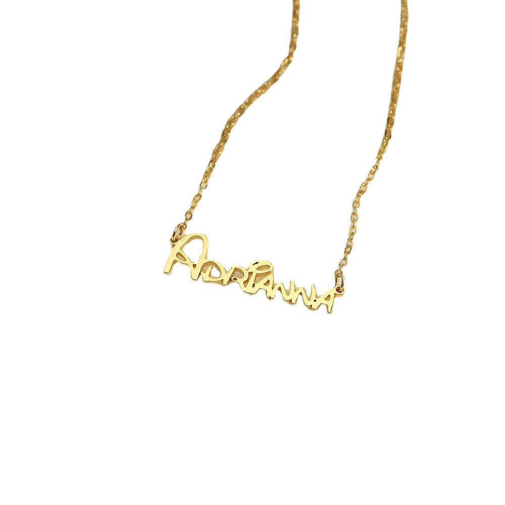 S925 Silver Customizable Alphabet Pendant Necklace aa75b0d9-ae39-4b70-80ca-07b0d8418d23 Artshiney
