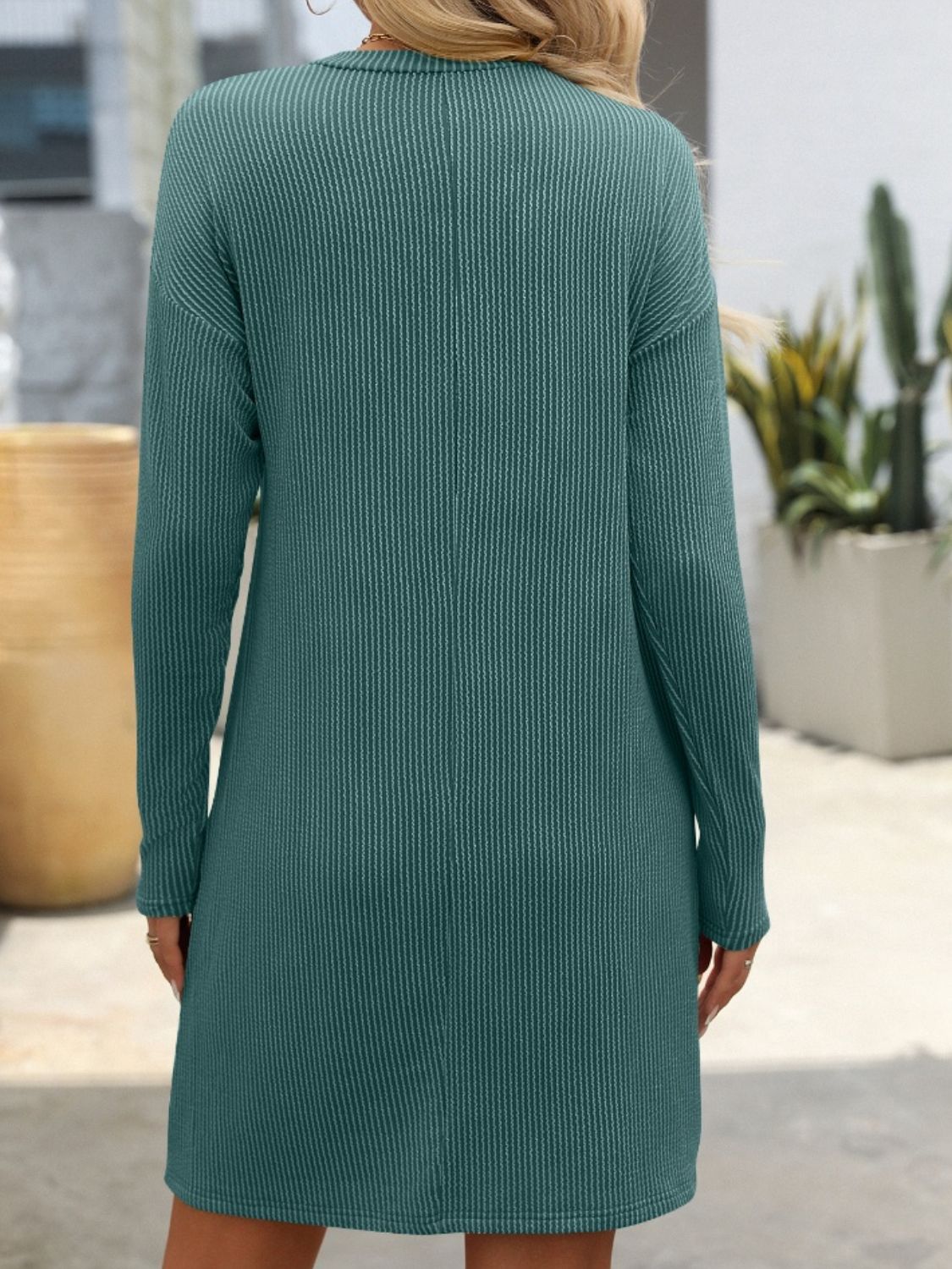 Mandy Striped Round Neck Long Sleeve Mini Dress ab0f0c4a-bdc8-4920-8f1e-6a0ea426ec5e-Max Glownestbest