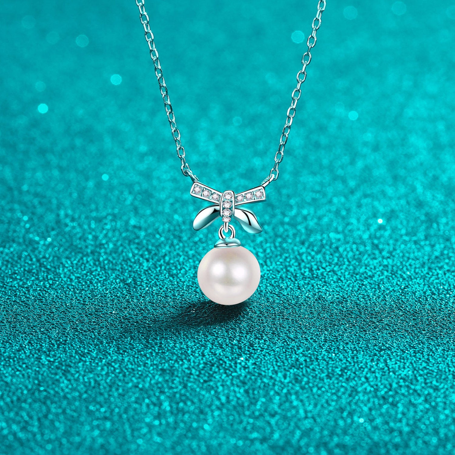 Pearl Pendant Moissanite 925 Sterling Silver Necklace ab3179c0-a520-44e9-a9d3-104fe2be1882-Max Trendsi