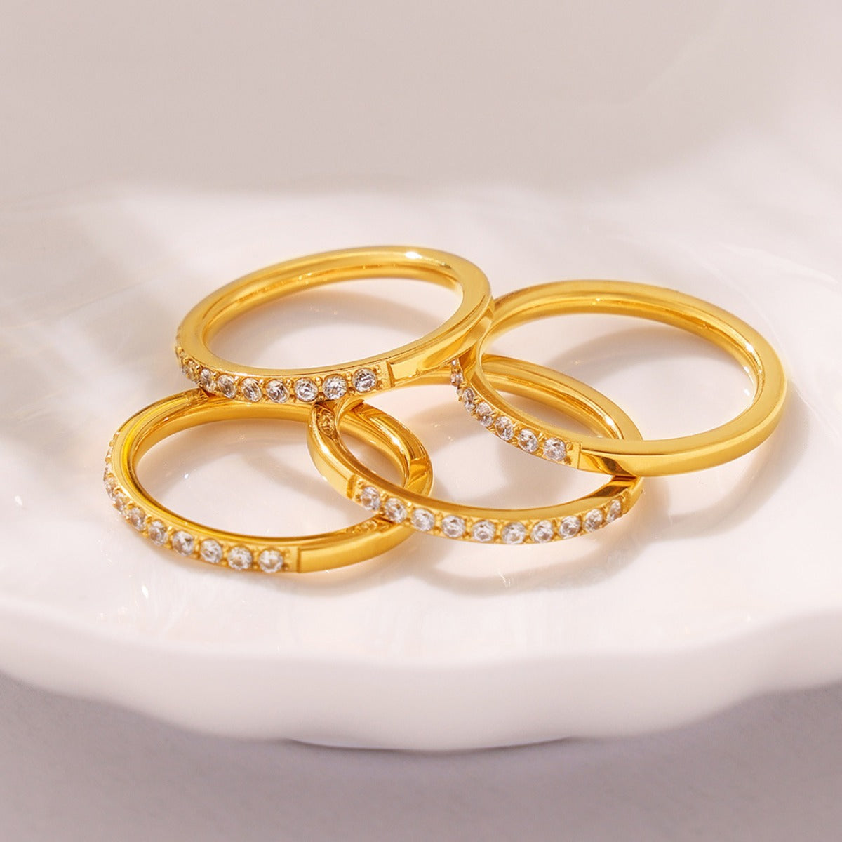 Titanium Steel Inlaid Zircon Ring ab558d8a-f763-41e0-8a16-2c27e0b12bdd-Max Trendsi