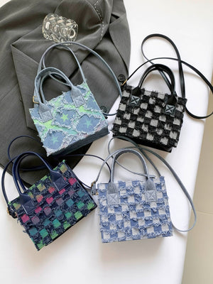 Raw Edge Plaid Shoulder Bag abdfe627-d547-4add-8866-26fbb9374e63-Max Trendsi