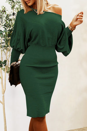 Ruched Lantern Sleeve Dress abffea50-143b-4ba2-8183-7abed591bb61-Max Glownestbest