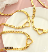 18K Gold Exquisite Hollow Heart Design Versatile Necklace Gold ac0dc95e-8bf1-4c52-9d5e-3e247edf0219 Artshiney