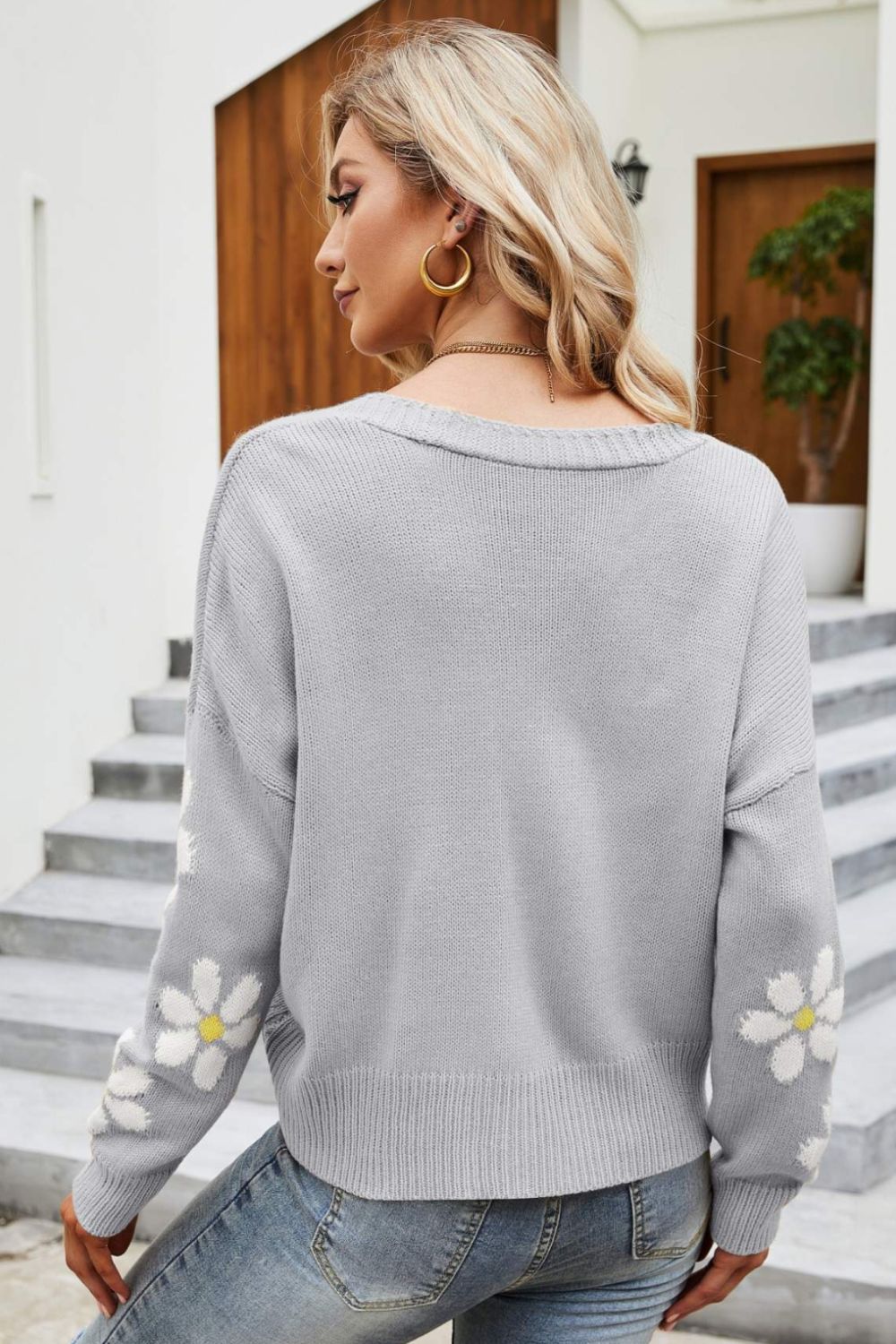 Floral Ribbed Trim Drop Shoulder Cardigan ac1ebd40992a4b0481b8fa08e2216223-Max Glownestbest