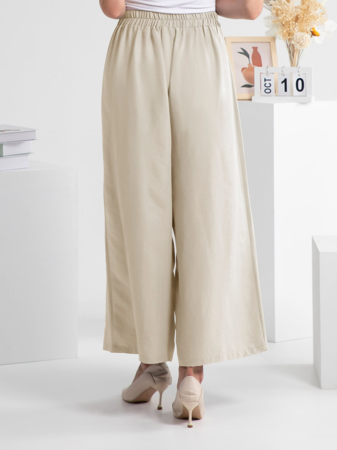 FAM-FAM Wide Leg Elastic Waist Pants acf8cade-d010-4480-849f-9049045cd3fd-Max Trendsi