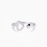 925 Sterling Silver Inlaid Zircon Heart Open Ring Silver 7 acfbfe5c-bce4-4964-a325-4f45e7706daa-Max Trendsi