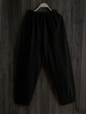 Elastic Waist Pants with Pockets ad312a87-9fea-4adc-a471-382c7d512ad2-Max Trendsi