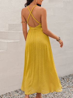 Swiss Dot Backless Sleeveless Maxi Dress ad6b38cc-6ddd-49f3-a9e0-f25175bef5fe-Max Glownestbest