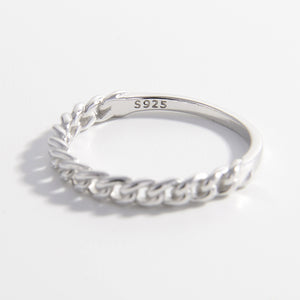 925 Sterling Silver Curb Chain Ring ad6d61f2-0faf-4cc2-af59-62b9f55a0d10-Max Trendsi