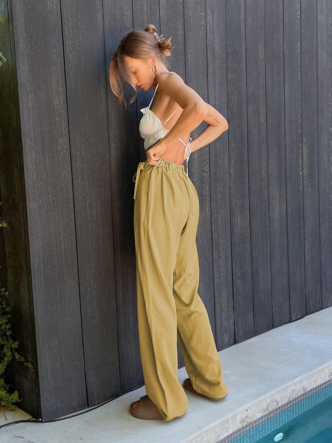 Tied High Waist Wide Leg Pants ad9e9d87-0d9b-4f96-b385-b28d3f6dc8d4-Max Trendsi