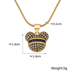 18K gold exquisite dazzling cartoon bear diamond design light luxury style pendant necklace add3c963-01fd-485d-b7c1-ce3128525676 Artshiney