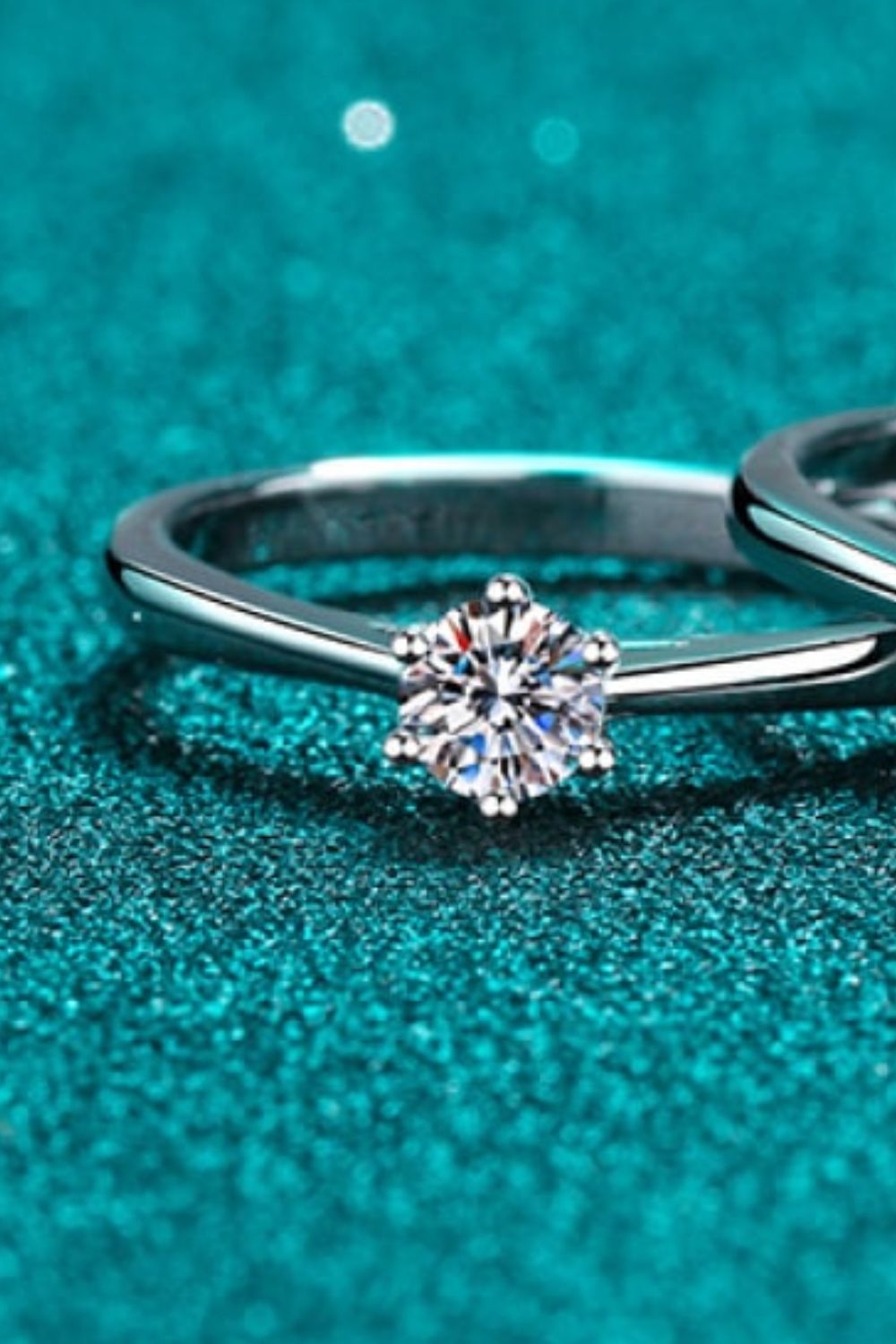 Moissanite 6-Prong Adjustable Ring ade710c6492145eb9af2d21d02b941aa-Max Trendsi