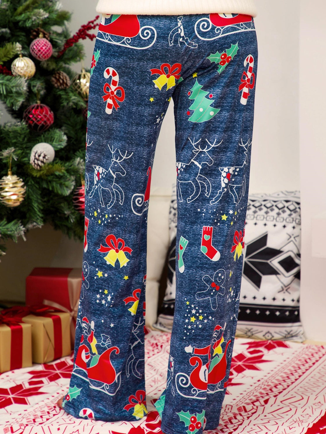 Christmas Straight Leg Pants adfed91c-12f2-4162-b55e-3b81763fb590-Max Trendsi